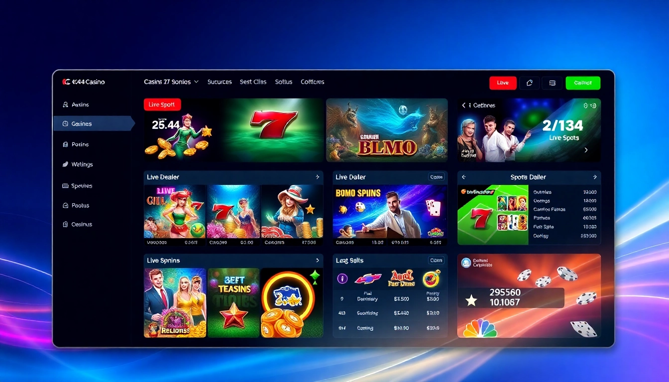 ck444 online gaming platform featuring slots, live casino, and sports betting with engaging visuals and user interface.