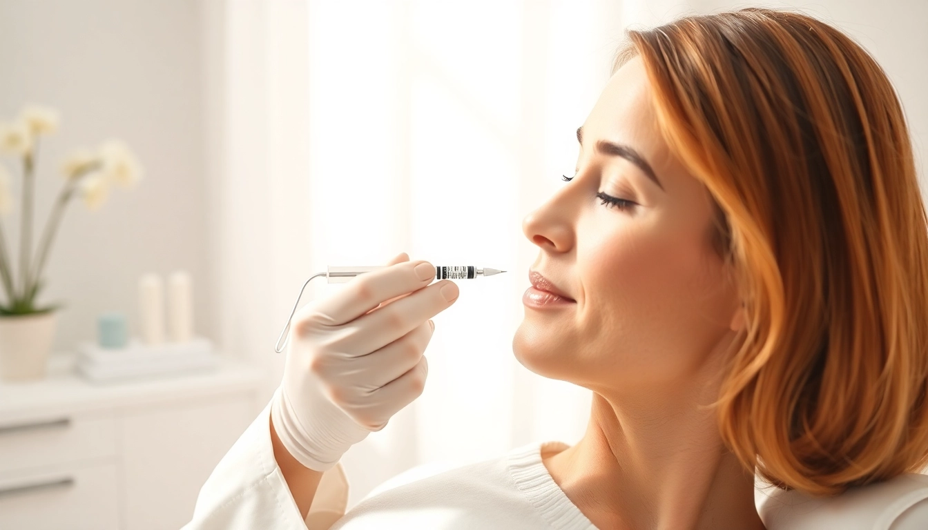 Experienced practitioner performing a Botox Behandlung in a calming clinic setting, showcasing professionalism and care.