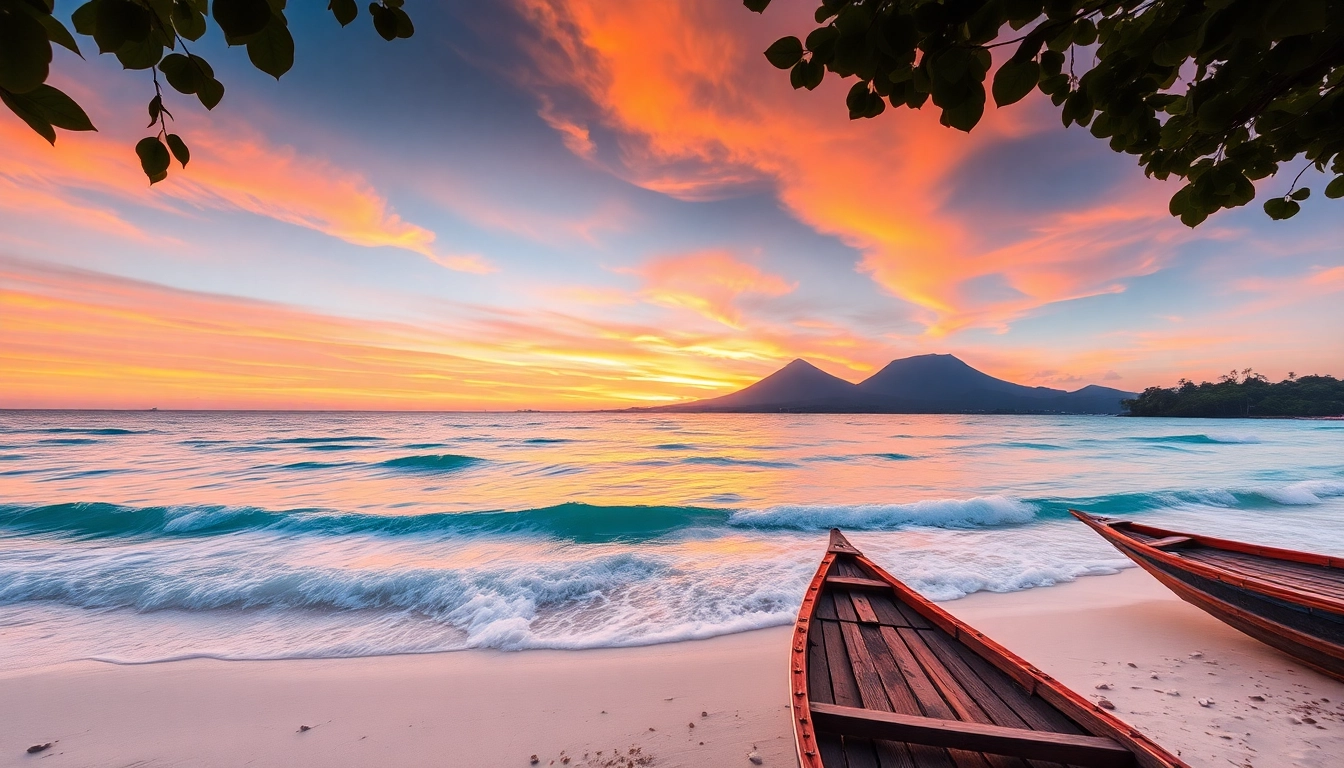 Lombok's stunning beaches with Mount Rinjani in the background showcase natural beauty and tropical scenery.