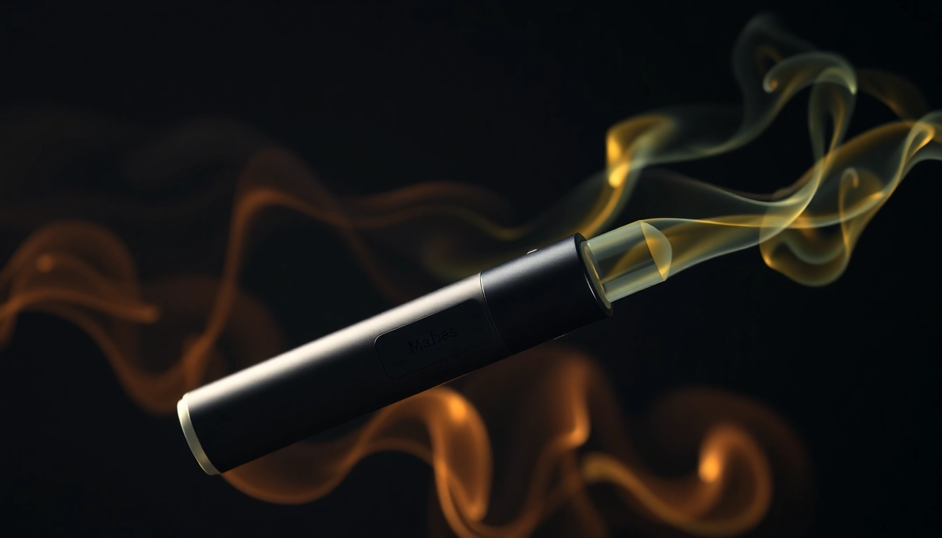 Authentic Muha Meds vape pen with vivid vapor, showcasing high-quality cannabis oil and terpene richness for a smooth vaping experience.