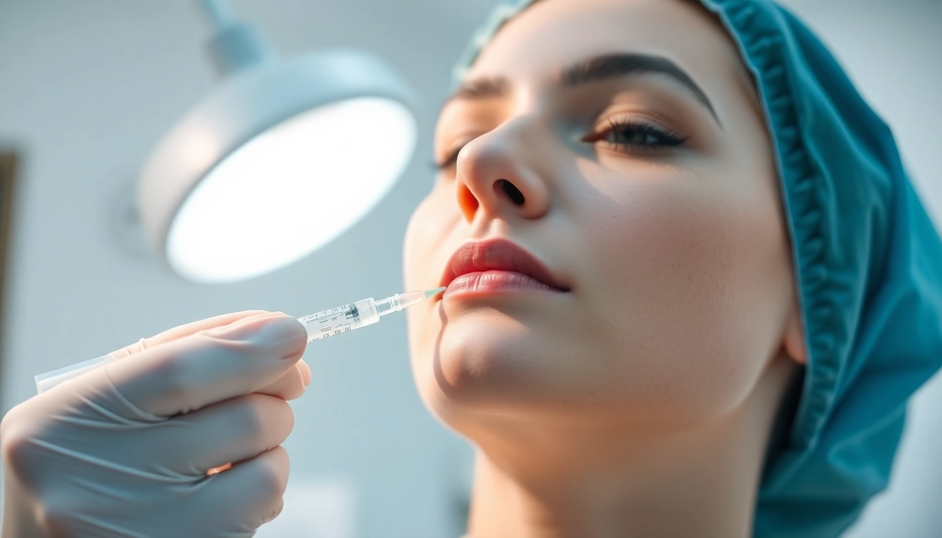 Fettwegspritze Zürich: Skilled doctor performing injection for targeted fat reduction, clinical setting.