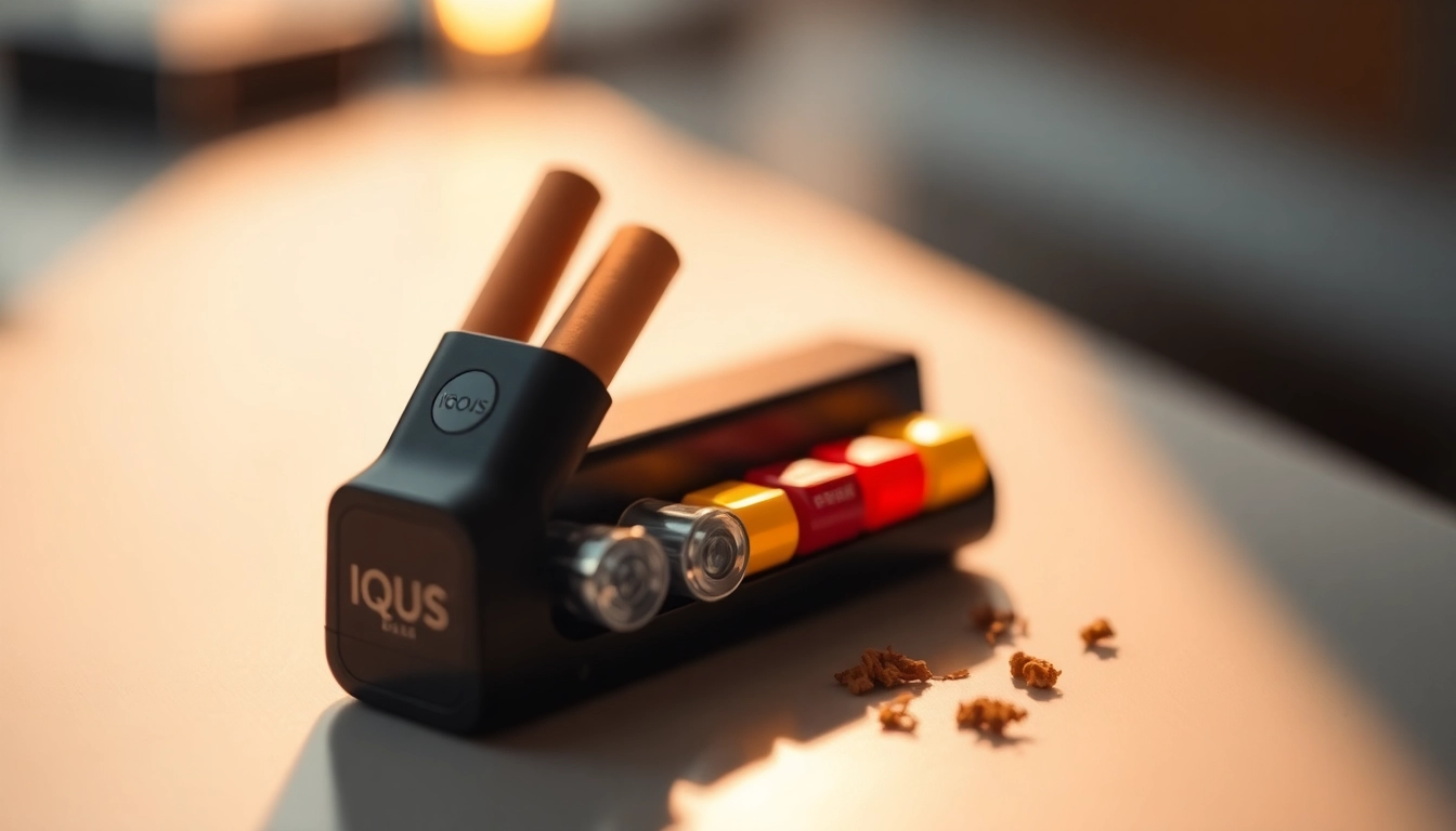 IQOS TEREA tobacco sticks inserted into device with colorful flavor capsules, highlighting product variety and modern design for user appeal.