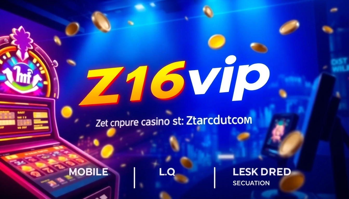 Z16vip branding on an engaging online casino platform showcasing fast payouts and secure gameplay