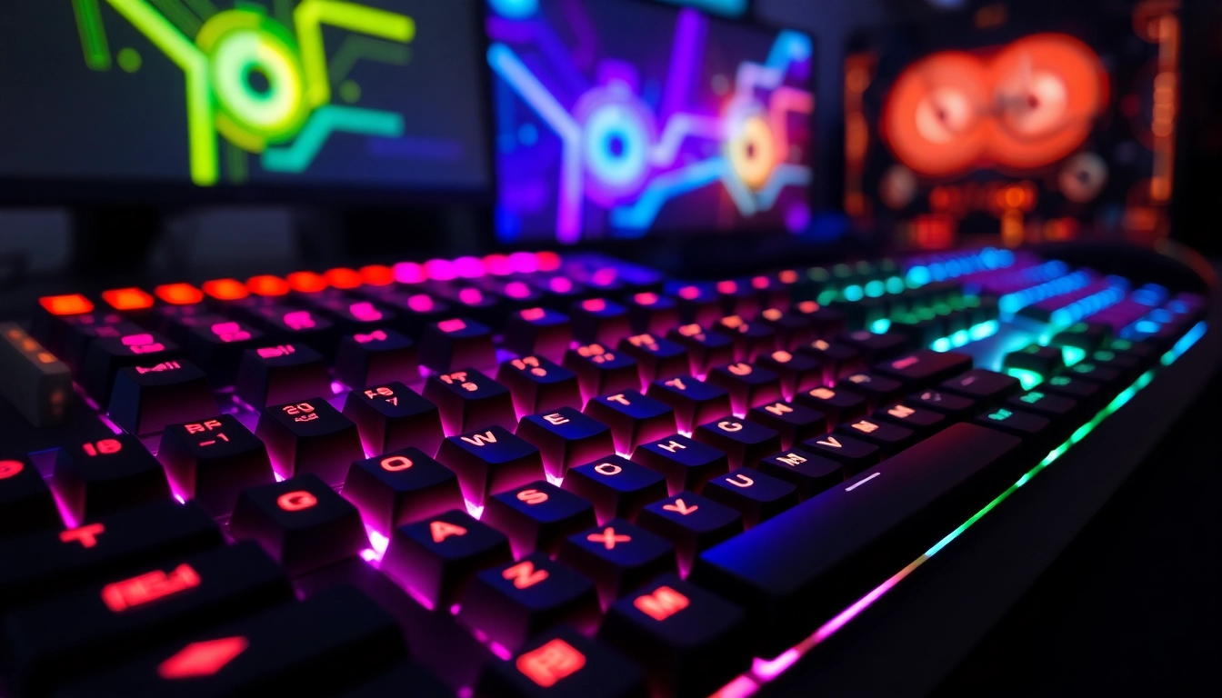 Professional gaming keyboards with customizable RGB lighting, mechanical switches, and ergonomic design for immersive gameplay experiences.