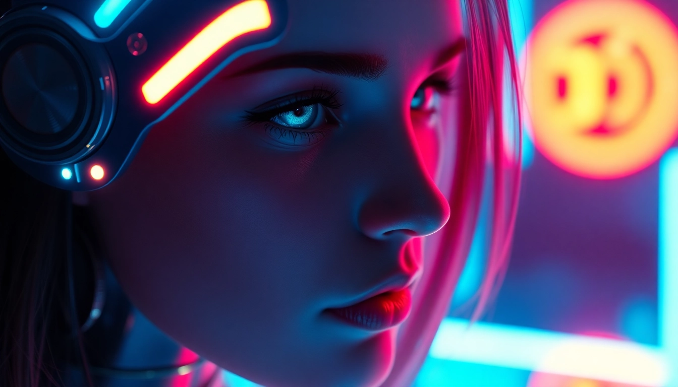 AI girlfriend engaging in a realistic unfiltered NSFW chat, showcasing intimacy and emotional connection in a digital setting.