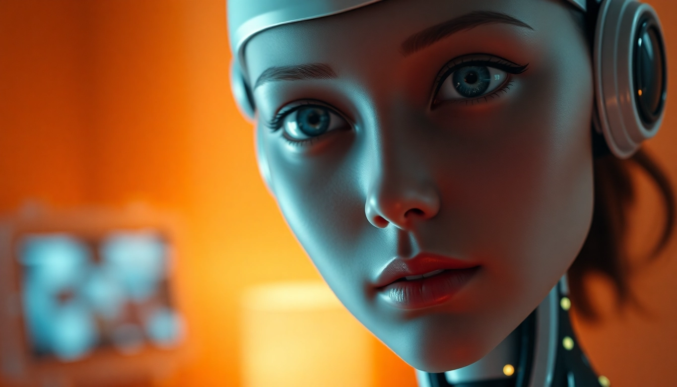 Vivid close-up of a customizable NSFW AI Generator companion with cinematic lighting.
