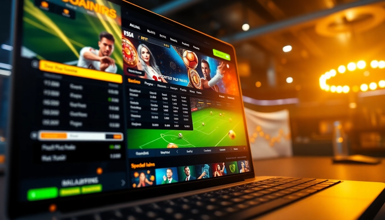 Gold365 online betting platform showcasing sports and casino games, emphasizing trust, security, and user engagement, in a vibrant, accessible design for players.