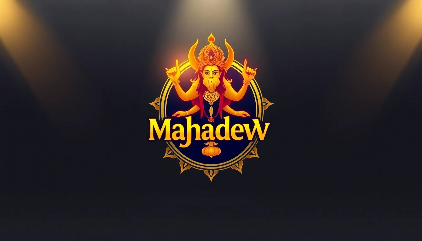 Mahadev book logo with divine motifs highlighting trust and excitement in online betting platforms