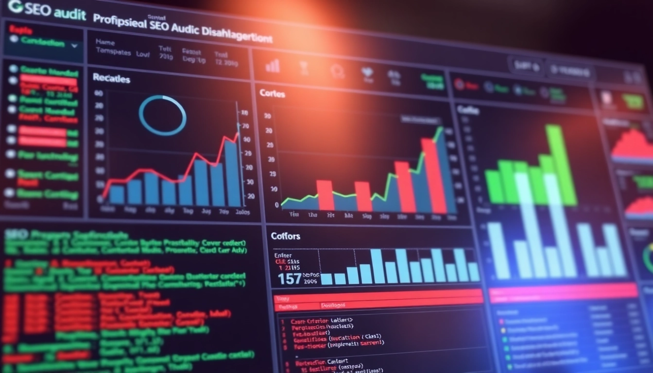 Seo audit report with charts and analytics to improve website performance and search rankings