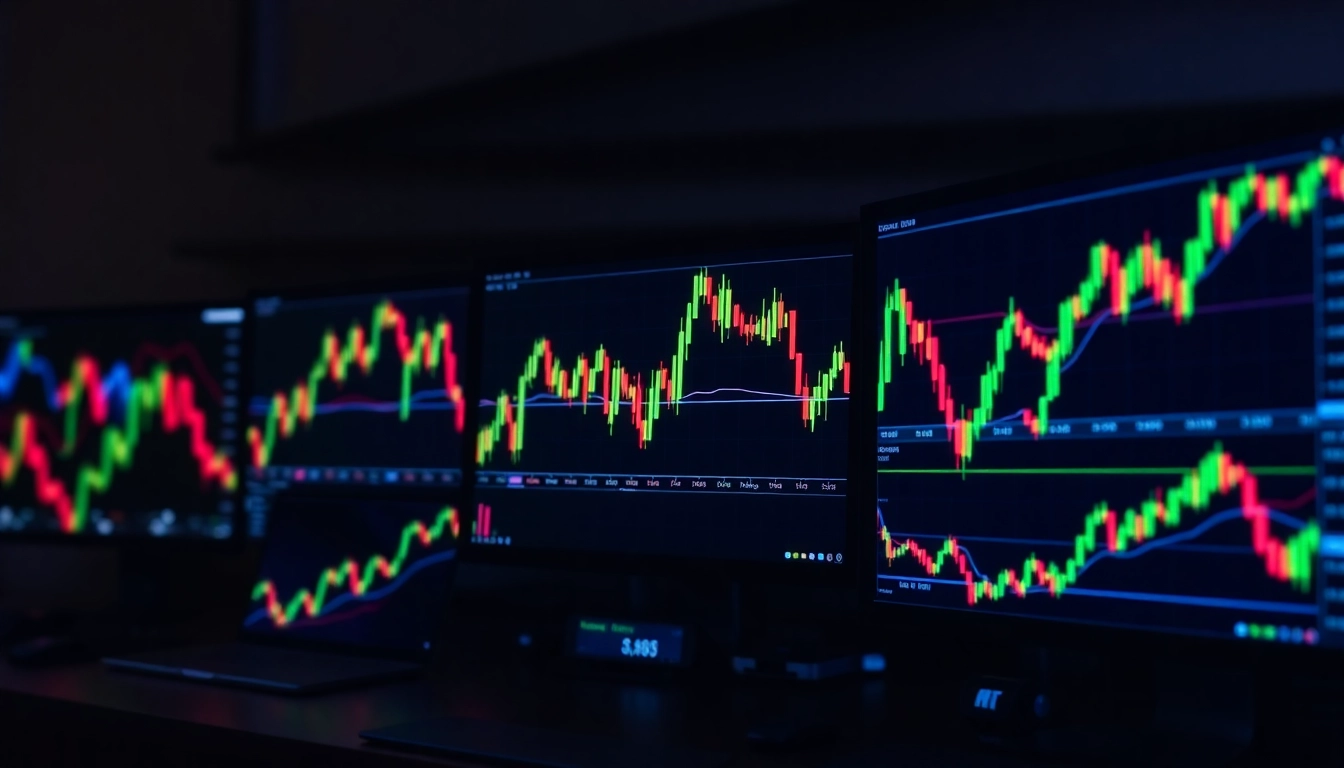 Trading view interface showing live market charts and data analysis to guide traders investment