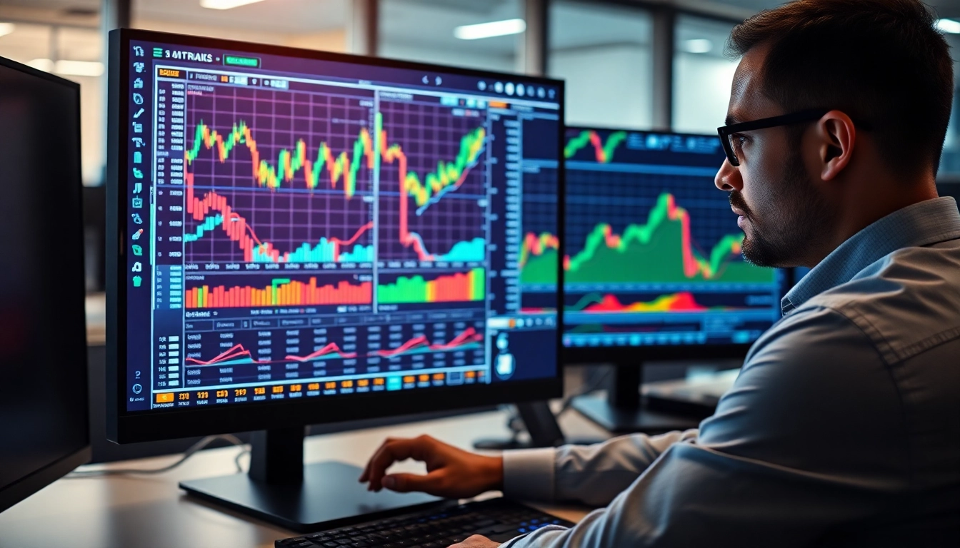Trading view platform showcasing live market charts and analysis tools for traders and investors
