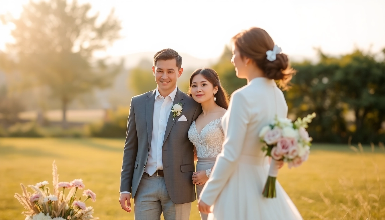 Engaging eskuvoi fotozas capturing a loving couple during a romantic outdoor wedding shoot with