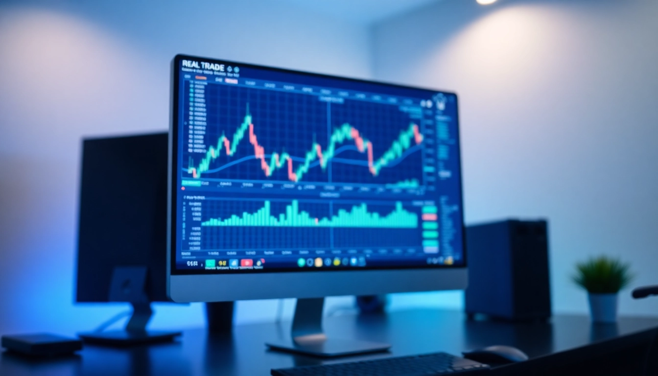Trading view platform showcasing detailed market charts and trading tools used by professional